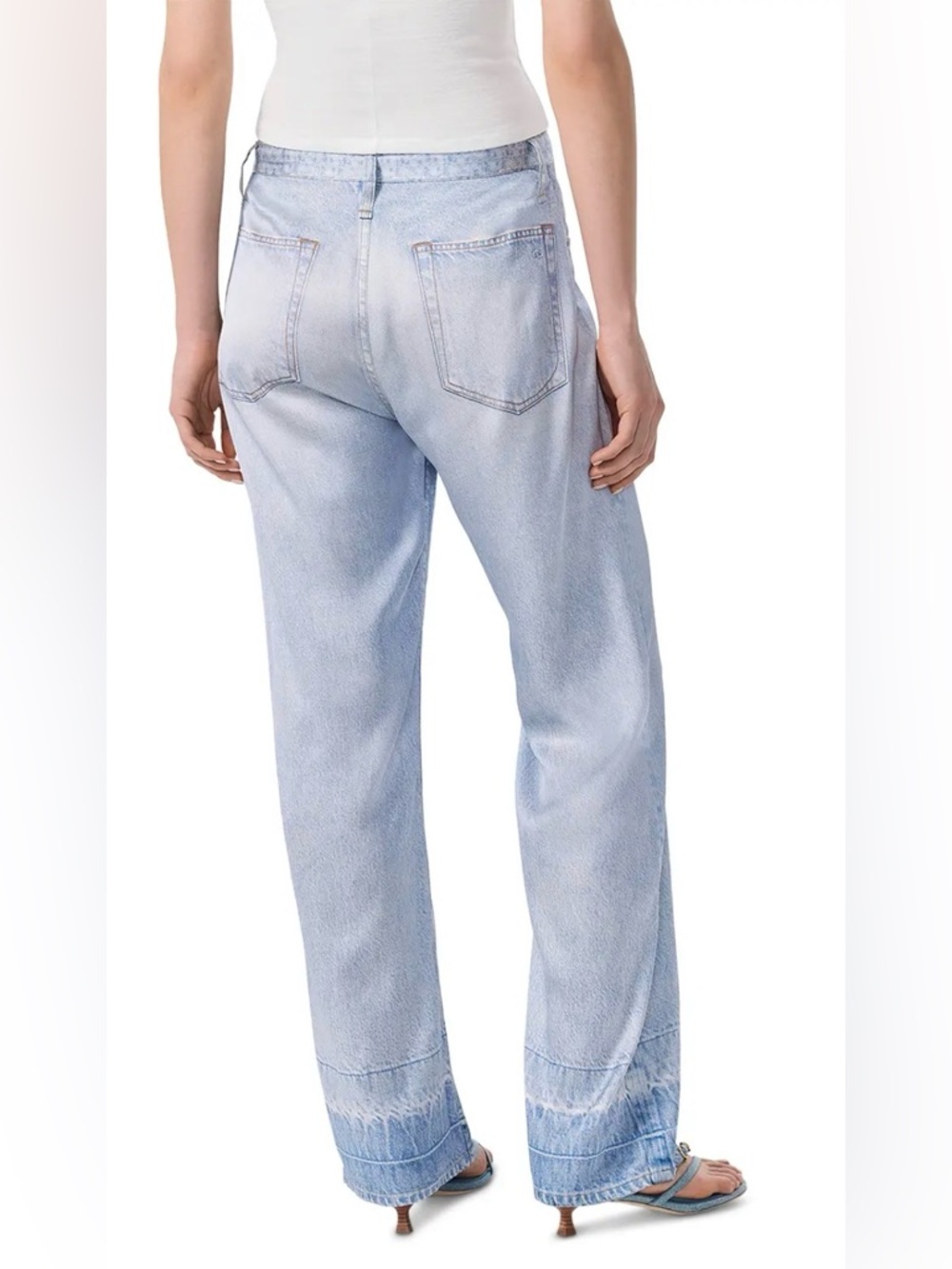 NWT rag & bone Miramar Satin Phoebe Pant in Mica Size Medium - Picture 10 of 11